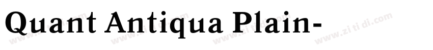 Quant Antiqua Plain字体转换